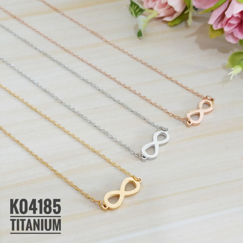 Kalung Titanium infinity 3 warna K04185