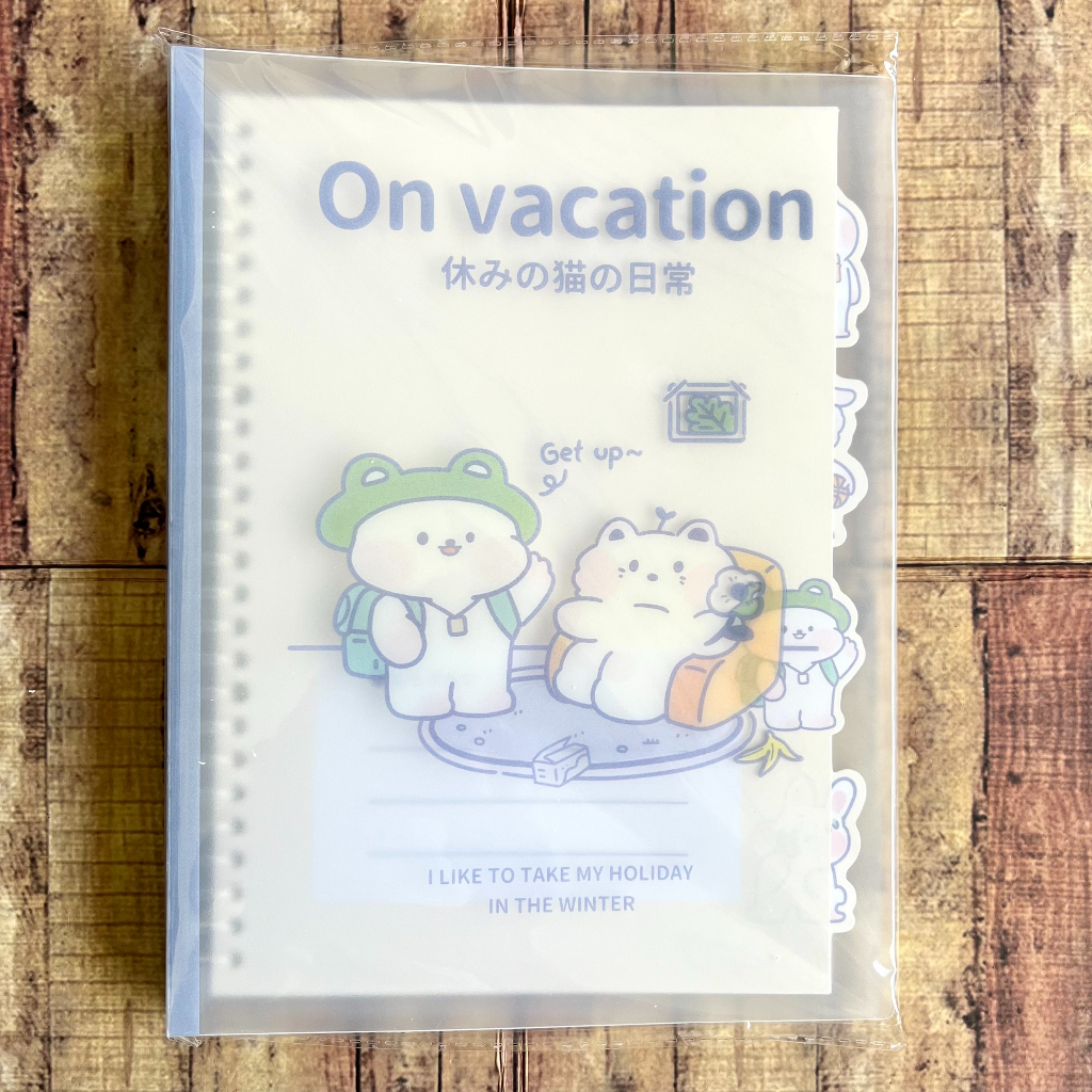 Map Binder A5 / B5 Wengu Transparant Cartoon B0220 Keep Happy - Binder Note 20 / 26 Ring + Divider dan Loose Leaf