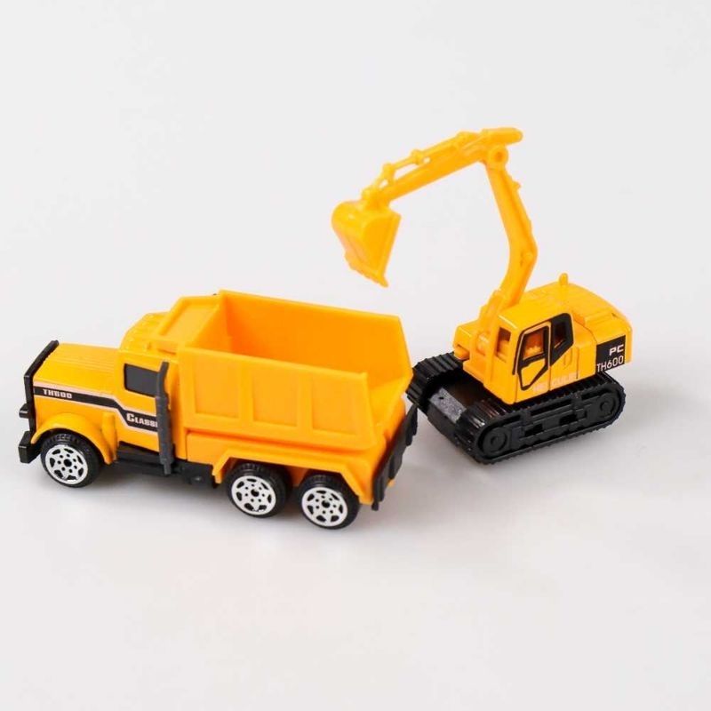 Mainan Mobil-Mobilan Truk Construction Diecast 6 PCS - TH735 Kado Hadiah Present Souvenir Anak