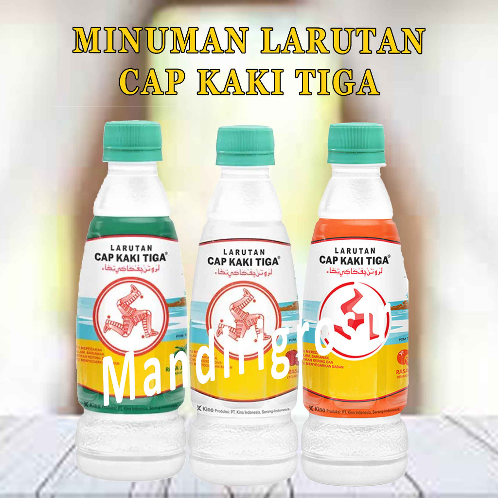 MINUMAN LARUTAN CAP KAKI* MINUMAN PANAS DALAM* TIGA BOTOL 320ML