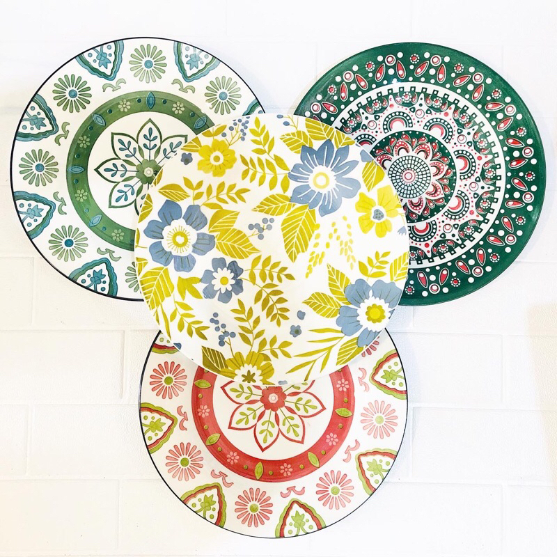 PIRING KERAMIK MOTIF BUNGA CANTIK