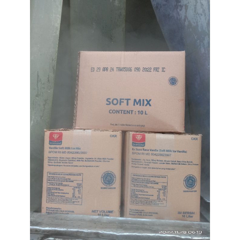 

Soft milk ice mix