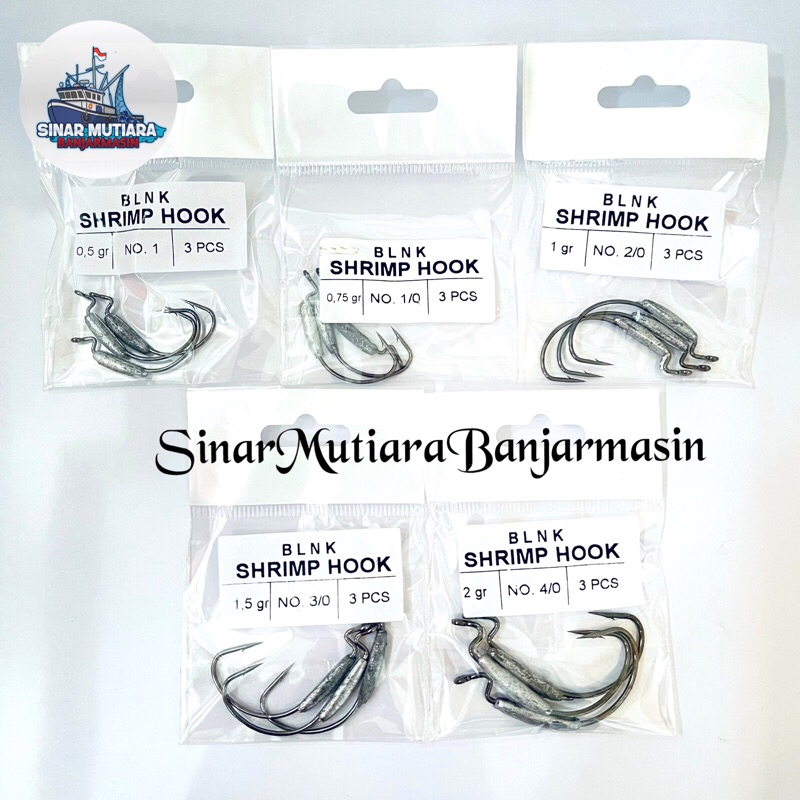 Kail/Kawat pancing Blnk shrimp hook (kail timah)