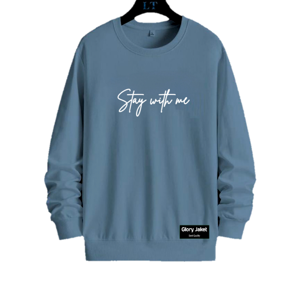 COD Sweater CREWNECK Wanita STAY WITH ME Sablon Dtf