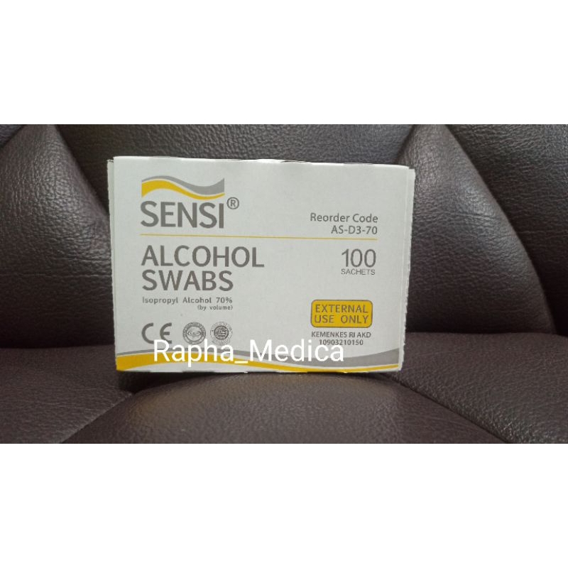 sensi alkohol swab - tisu alkohol swab sensi - tisu alkohol sensi 70%