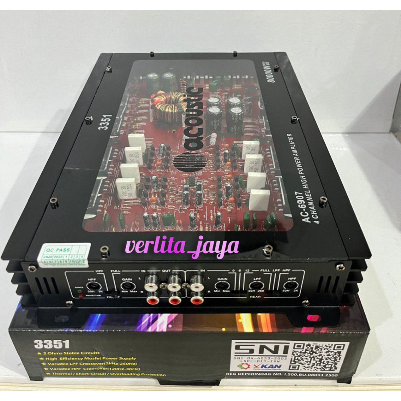 power 4 chanel ACOUSTIC AC-3351 amplifier berkualitas 60000 terbaru