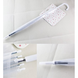 NUZ IKILOSHOP Payung Transparan Bening umbrella transparant Korea white umbrella