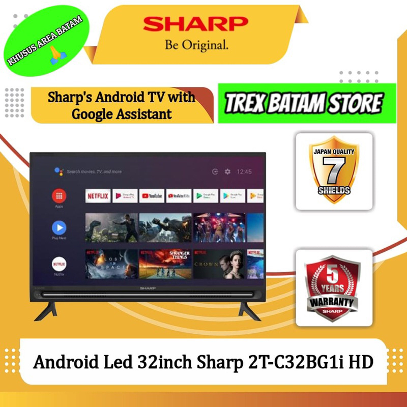 SHARP 2T-C32BG1i ANDROID TV 32 INCH (BATAM)