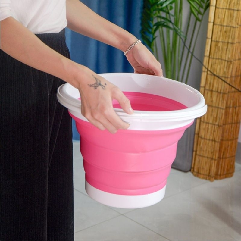 US267 Ember Lipat Portable 5 Liter Water Bucket Foldable Collapsible Baskom By Toko Haji Usman