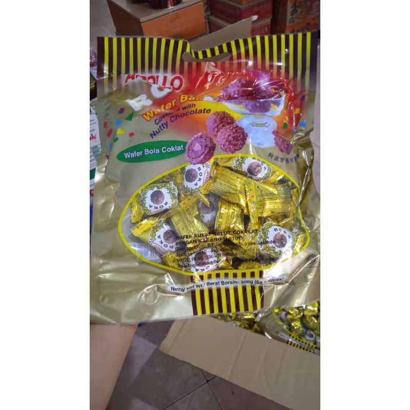 

Roka Apollo Wafer Coklat Ball isi 50 Original