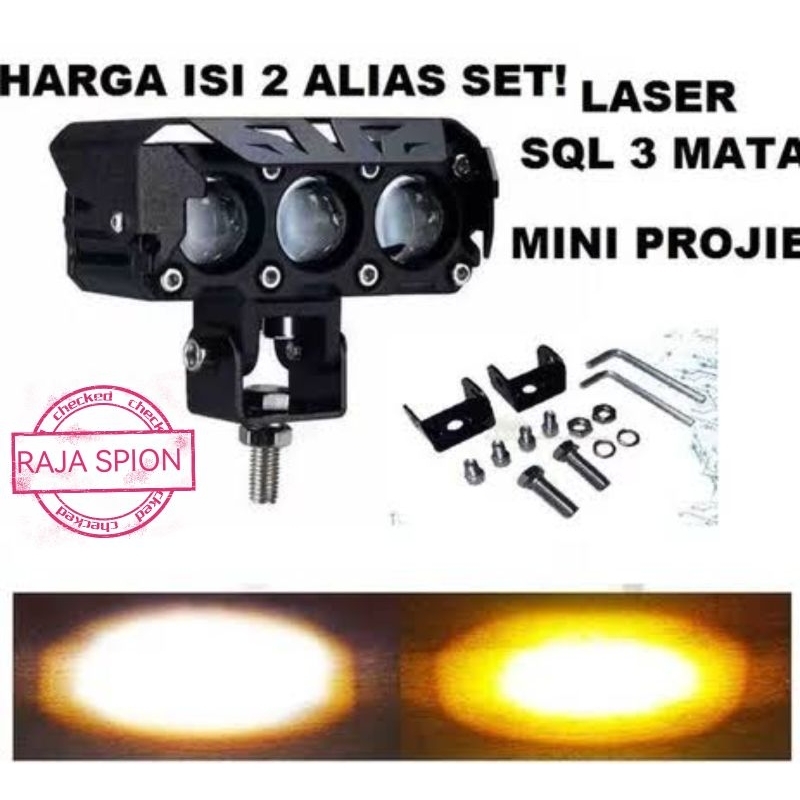 lampu sorot sql 3mata/lampu sorot sql White yellow