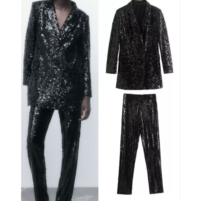 sequin set taglabel blazer + pants