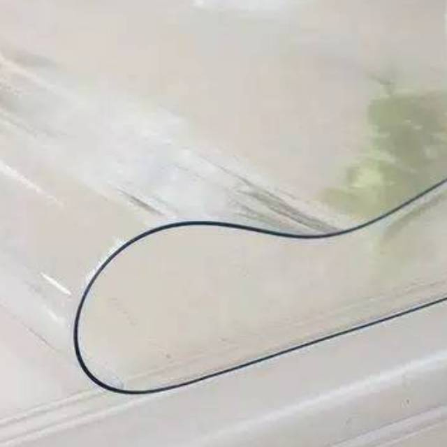 Taplak Mika PVC Transparan Mika Curtain Bening Tebal 1.5mm Taplak Tirai Mika Plastik Tebal Import Le