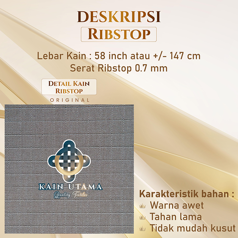 Kain Ribstop Ribstok Ripstop Ripstok Meteran