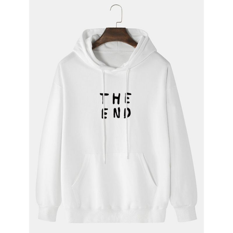 HOODIE JAKET THE END PRIA WANITA PUTIH