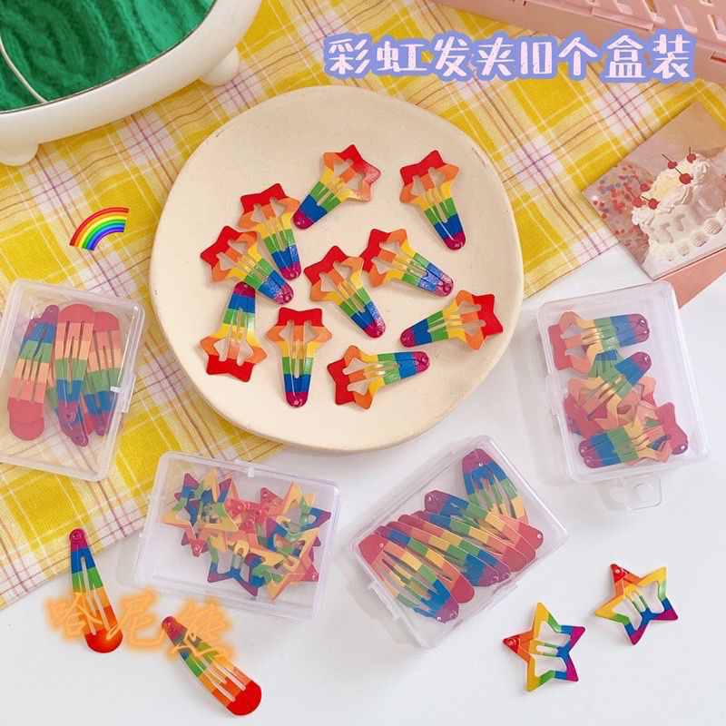 jepit lucu jepit rambut lucu jepit rainbow jepit pelangi jepit rambut anak lucu jepit rambut pelangi