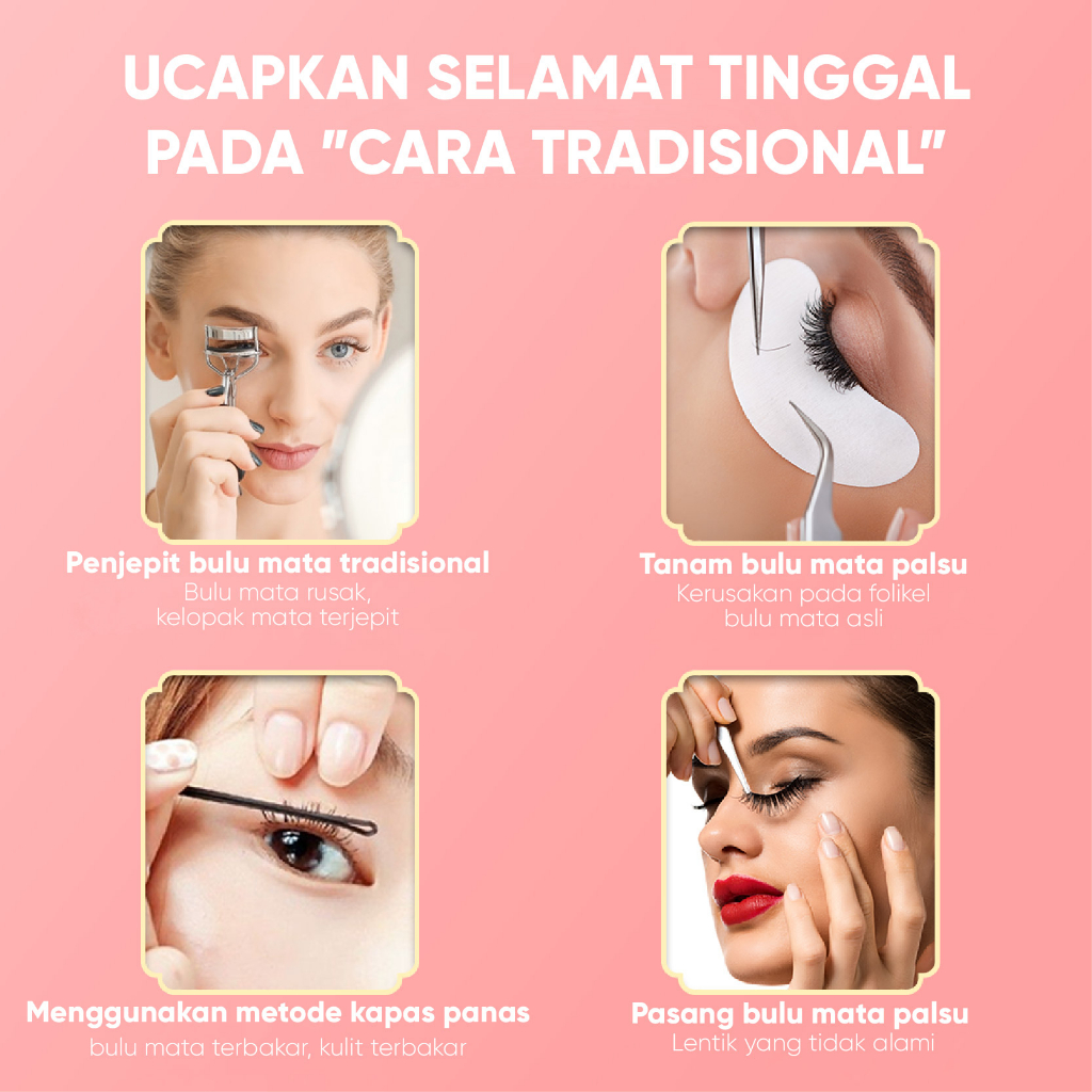 BOMIDI Electric Eyelash Curler EC1 Big Eye Curling Long-lasting hold Penjepit Bulu Mata Elektrik