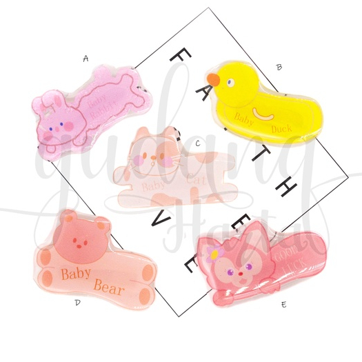 Jepit Rambut Anak Animal Hairclip Motif Duck Rabbit Cat Fox Bear GH 201148