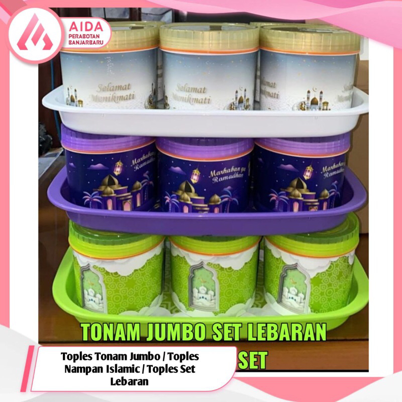 Toples Tonam Jumbo / Toples Nampan Islamic / Toples Set Lebaran