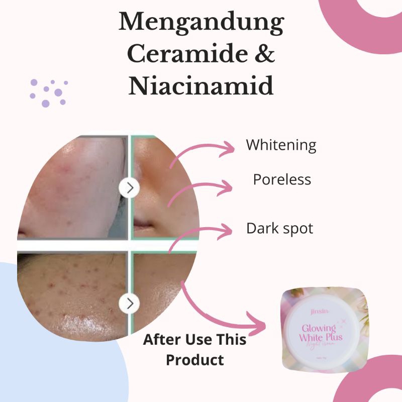 (BPOM) CREAM MALAM GLOWING WHITE PLUS AROMA MELATI AROMA OBAT