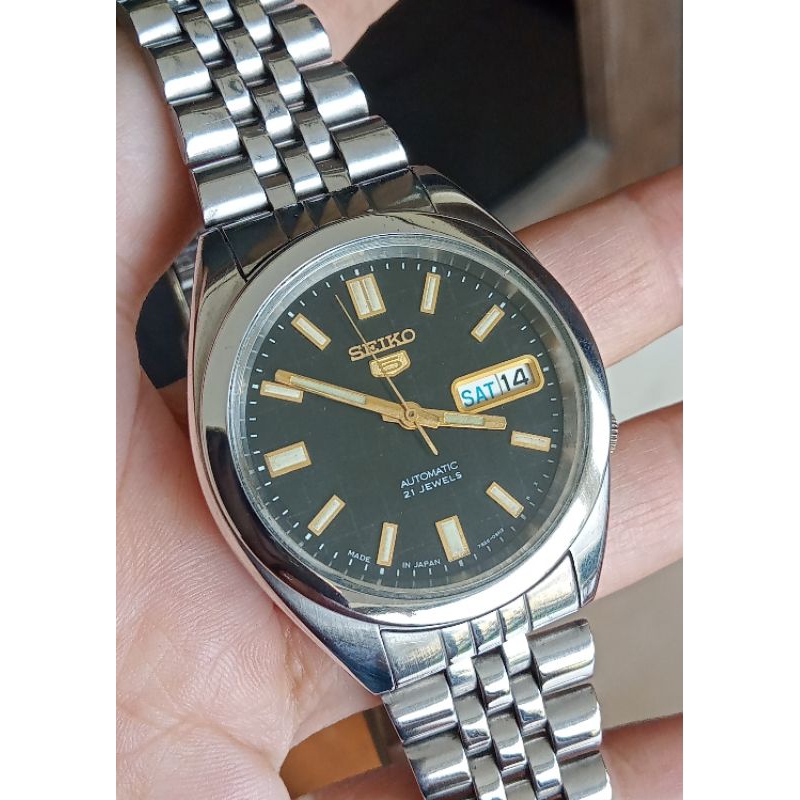 Seiko5 Automatic cal 7s26-00X0 Black Dial Motif Kotak2