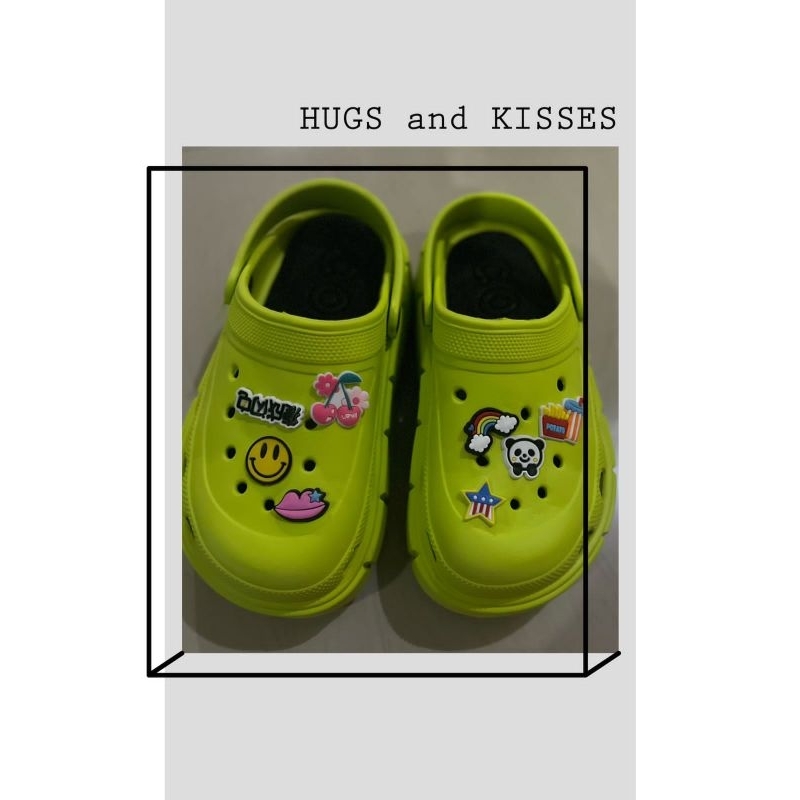 Sandal Crocs Kids Baim Junior Eva jibbits Smile Import High quality RF