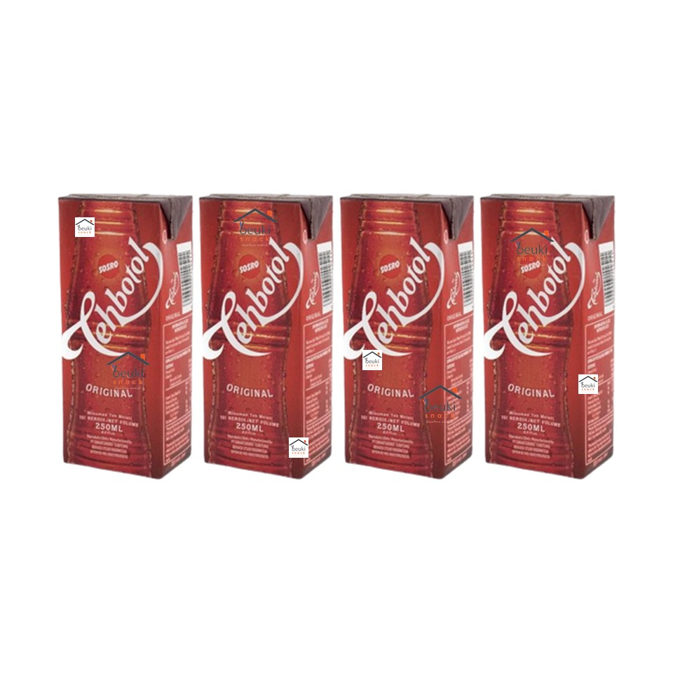 

4PCS Teh Sosro Kemasan Kotak Teh Rasa Melati Siap Minum