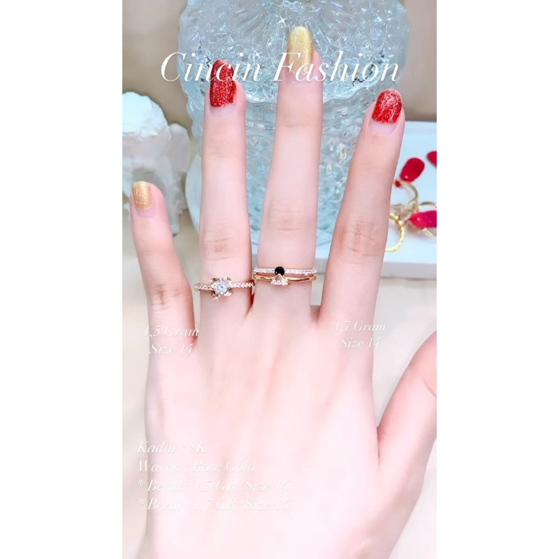 Cincin Fashion Mata Emas Kadar 375%