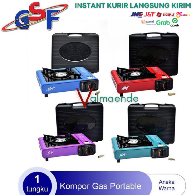 Kompor Gas Portable 2 in 1 GSF 3616 Grill Pan Perlengkapan BBQ Panggangan Barbeque Yakiniku Bulgogi Pan Q2