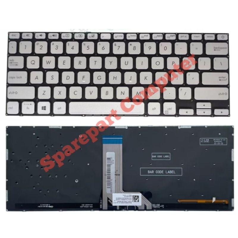 Keyboard Asus Vivobook 14 A416 A416J A416JP A416JA A416MA A416EP Silver Backlight