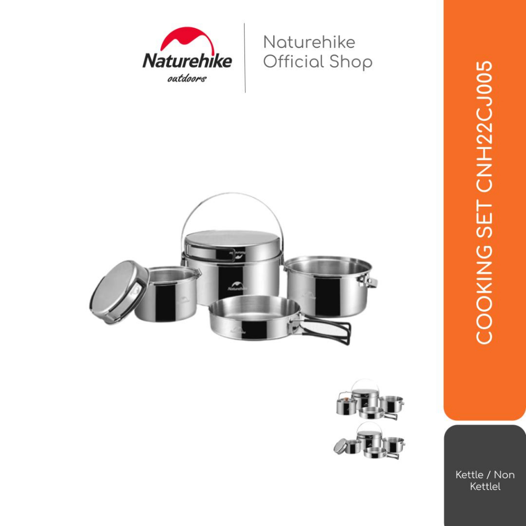 COOKING SET / NESTING / PANCI STAINLESS CAMPING NATUREHIKE NH22CJ005
