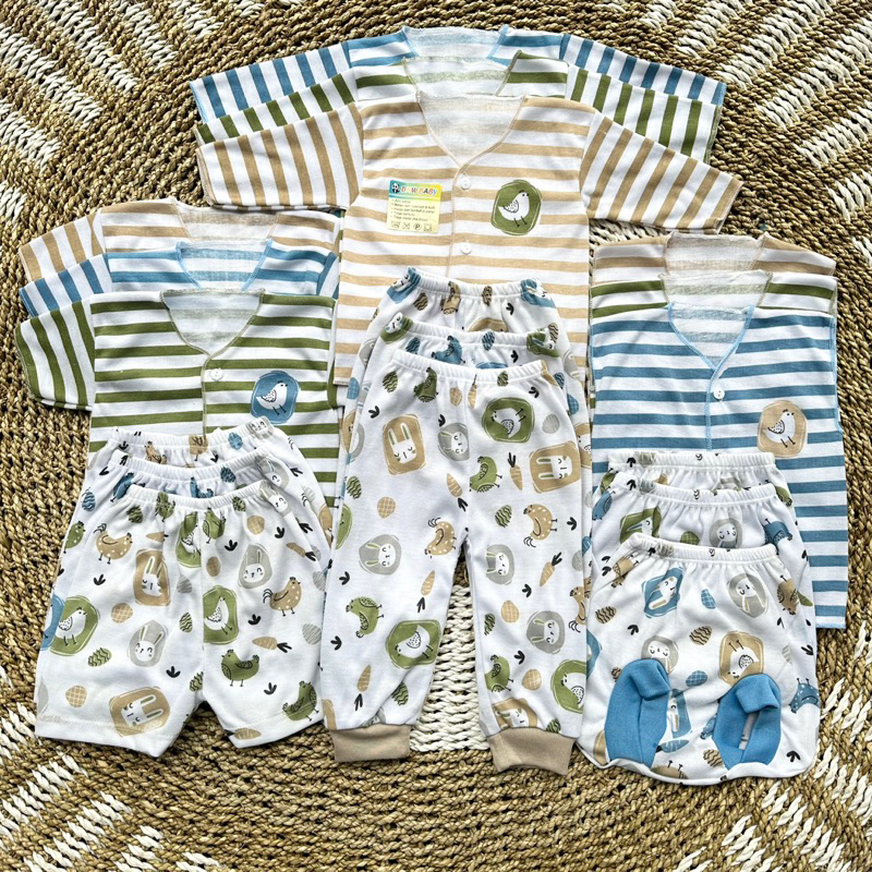 PROMO 7.7 18 PCS Baju Lengan Kutung Bayi Bayi Atasan Bayi Baju Panjang Bayi Baju Newborn Baju Bayi Baru Lahir Gift Bayi Hadiah Lahiran Bayi DNW BABY