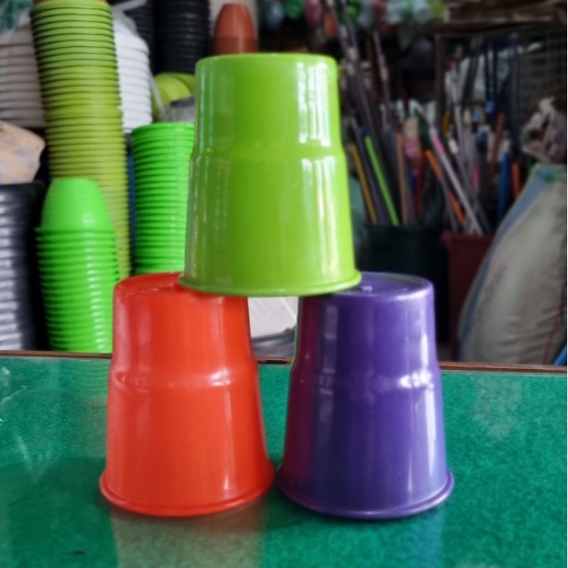 CANGKIR AQUA PLASTIK / GELAS AQUA PLASTIK (HARGA 12 BUAH)