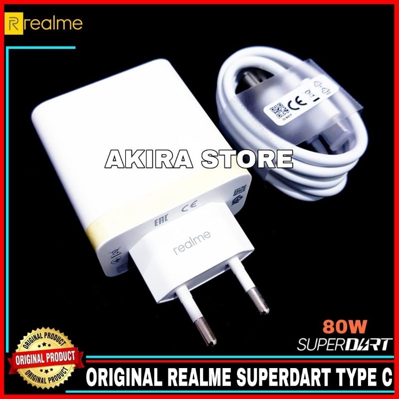 Charger Casan Realme SUPER DART 80 Watt ORIGINAL 100% Type C