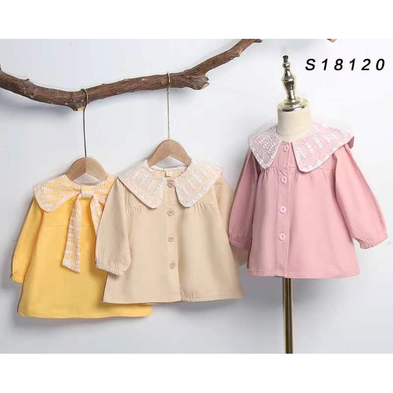 (1-4tahun) Dress WAYNE anak perempuan import / atasan premium anak perempuan / coat anak perempuan