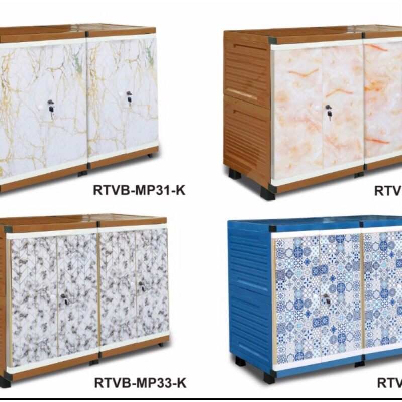 CLUB Rak TV Buffet Larissa Dengan Kunci - Rak TV Minimalis - Rak TV Plastik - Meja TV Minimalis - Ra