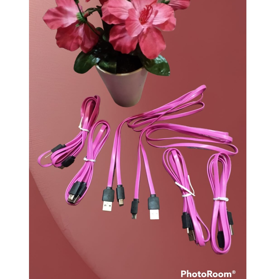 (NEW) KABEL DATA / KABEL PINKY MICRO ANDROID SUPPORT FAST CHARGING V8 TERMURAH