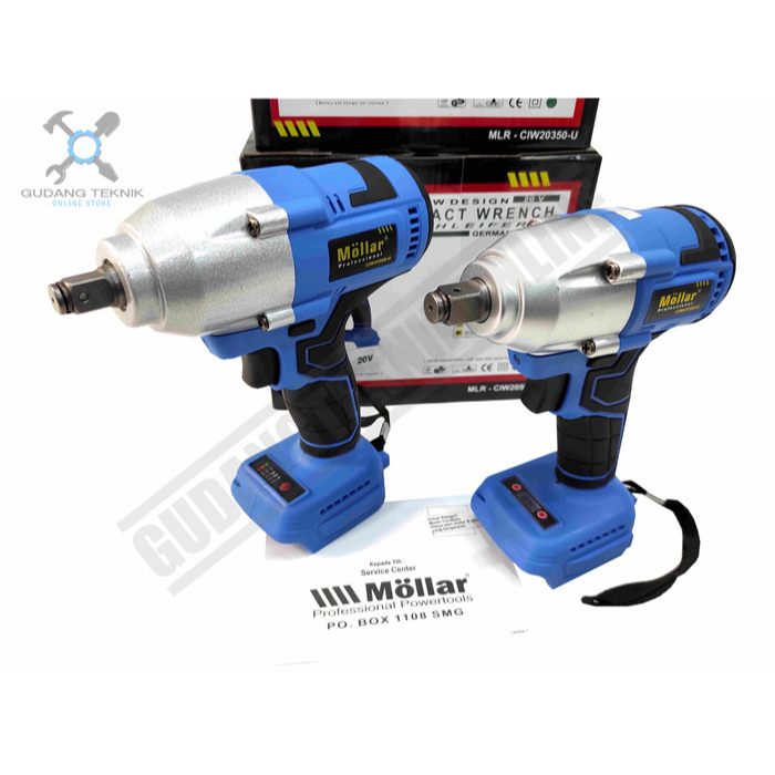 Impact Wrench Pembuka Baut UNIT ONLY TANPA BATERAI CORDLESS CIW20350-U CIW20500-U MOLLAR / Mesin Bor Pembuka Pasang Baut BATERAI Impect Impek Wrench BATERY CIW 20350U CIW 20500U MOLLAR