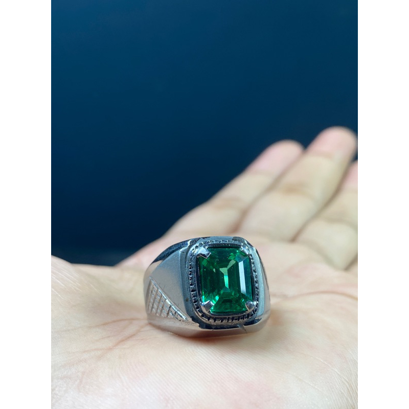 Cincin Zamrud Colombia Octagon Quality