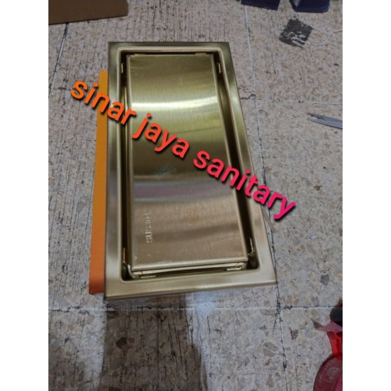 Floor drain Gold 20cm stainless 304 / Smart floor drain gold / Saringan Pembuangan air