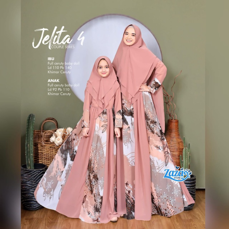 GAMIS SYAR’I COUPLE IBU & ANAK INCLUDE KHIMAR JELITA 4