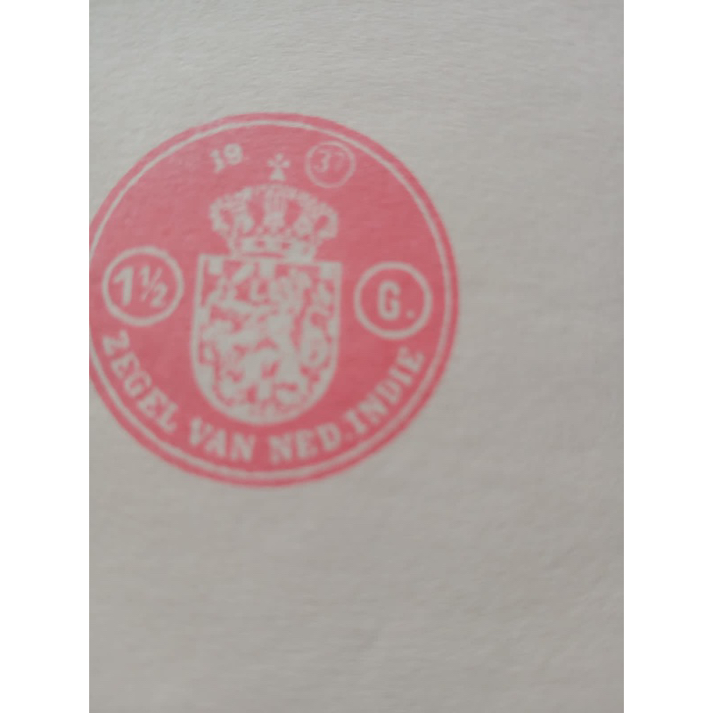 

Kertas Segel Tahun 1937 Double Slide Asli Original