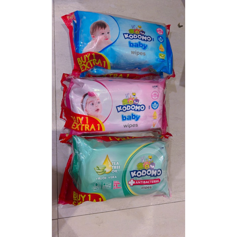 KODOMO BABY WIPES - TISU BASAH KODOMO BELI 1 GRATIS 1 warna random