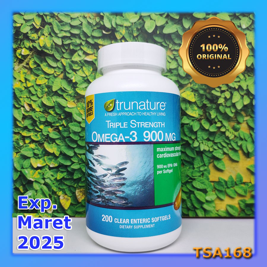 Trunature Triple Strength Omega 3 Omega-3 Fish Oil 900 mg 200 Softgel