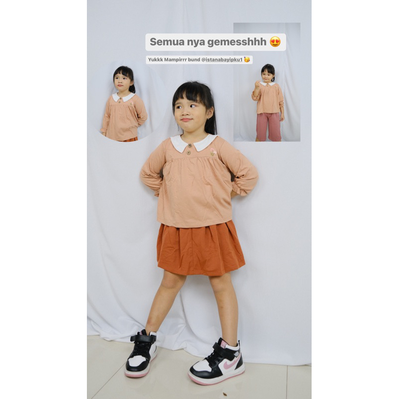 Mooi Rok Anak Perempuan Ayako Pleat Pants / Rok Anak Perempuan 1-5 Tahun