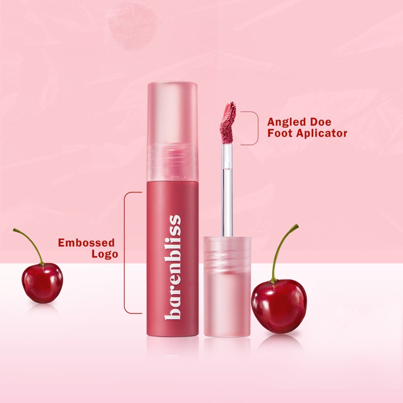 [BISA COD] Barenbliss BNB Cherry Makes Cheerful Lip Velvet - Lipstick Barenbliss - Barenbliss Lip Velvet