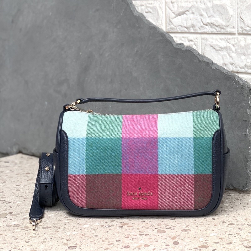 PRELOVED - Kate Spade Smoosh Fabric Crossbody Festive Check