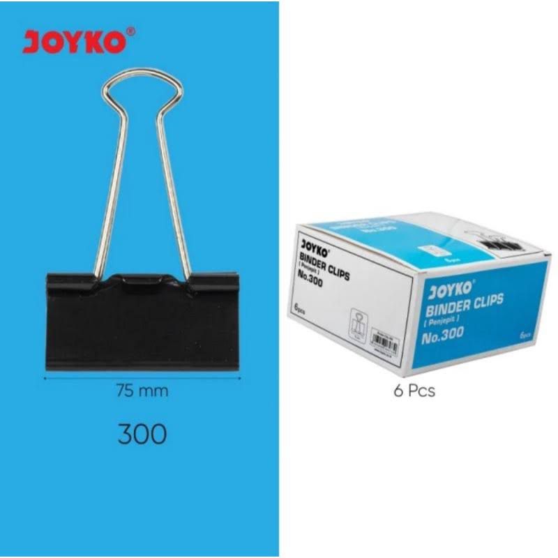 

JOYKO BC300 BINDER CLIP KLIP HITAM JEPIT KERTAS BESAR JUMBO 75MM