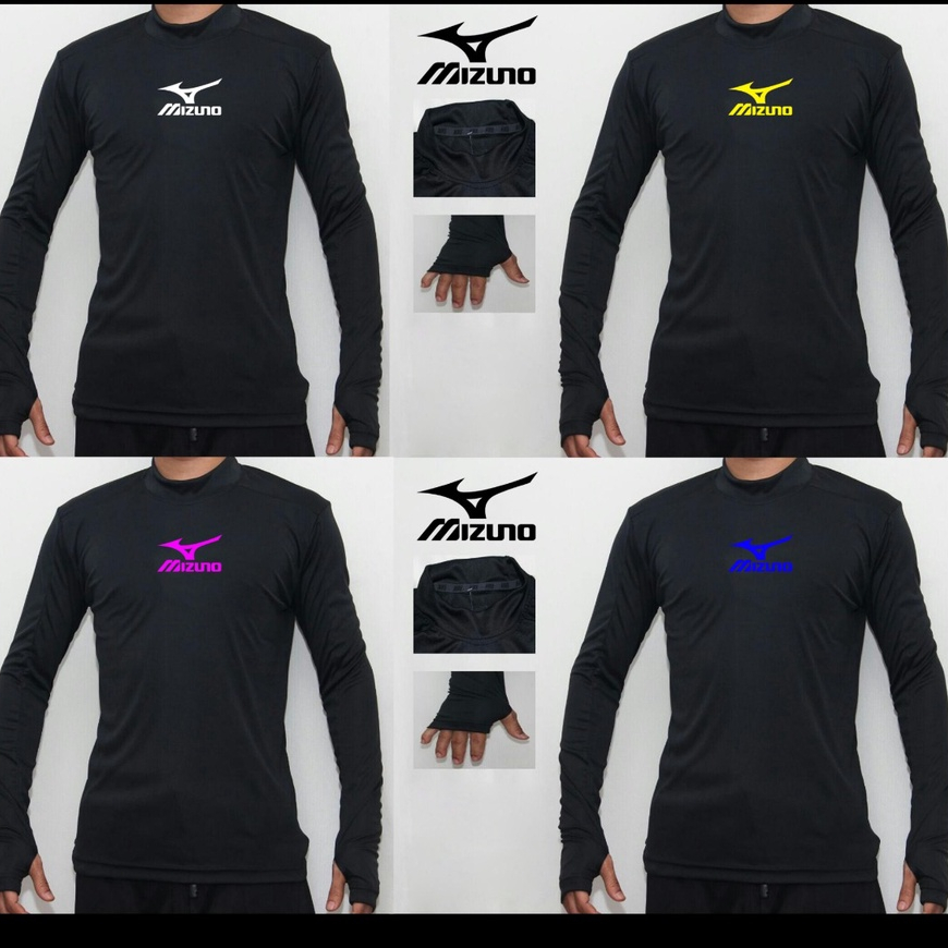 Baselayer pria / wanita hitam | Manset baju mizuno | manset voly Mizuno