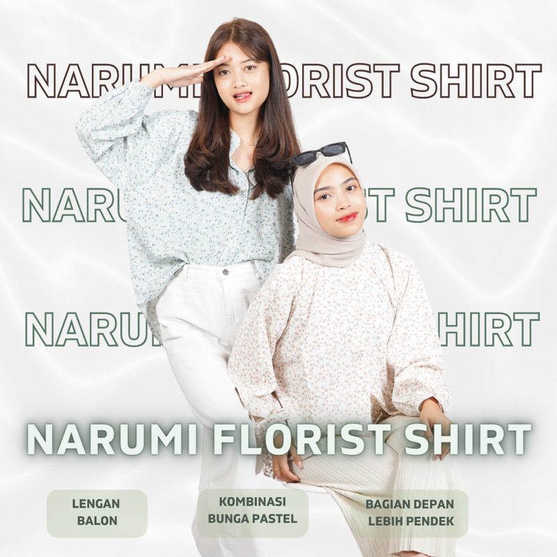 Arumi Narumi shirt Florsit Pattern by idellstore • Kemeja Bunga Ala korea